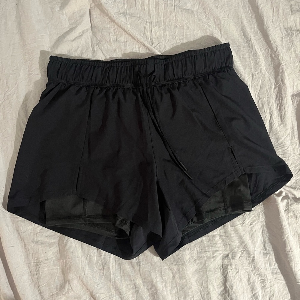 Black athletic shorts